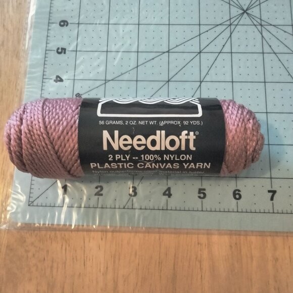 Needloft Lavender Plastic Canvas Yarn 2 Nylon 92 Yards lot 4 - Picture 6 of 6